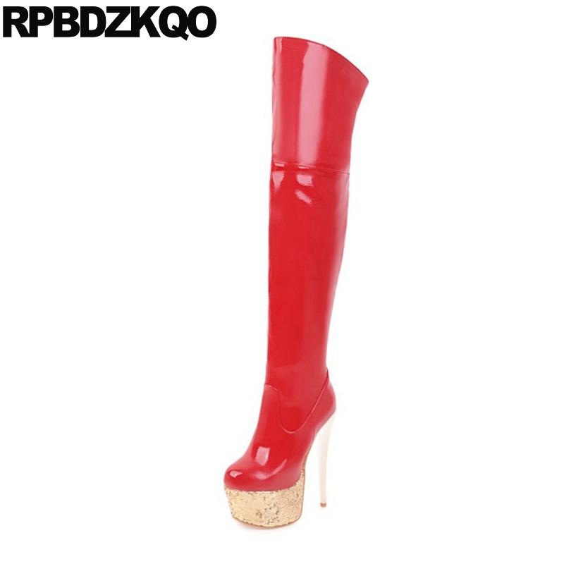 Over The Knee Patent Leather Pole Dancing 15cm Platform Big Size Stiletto Glitter Sequin Shoes Metal Heel Boots 12 44 Dance High, Black
Over The Knee Patent Leather Pole Dancing 15cm Platform Big Size Stiletto Glitter Sequin Shoes Metal Heel Boots 12 44 Dance High, Black