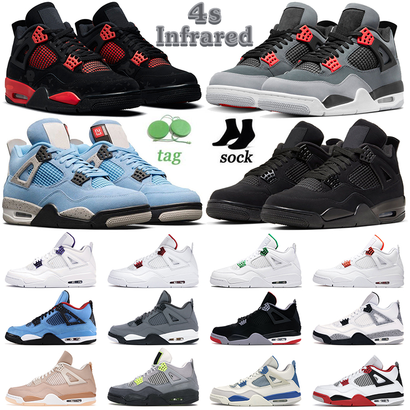 Newest 4 4s Jumpman Basketball Shoes For Men Women Infrared Fire Red Thunder Black Cat Bred Motosports University Blue Mens Trainers Sports, Silt red
Newest 4 4s Jumpman Basketball Shoes For Men Women Infrared Fire Red Thunder Black Cat Bred Motosports University Blue Mens Trainers Sports, Silt red