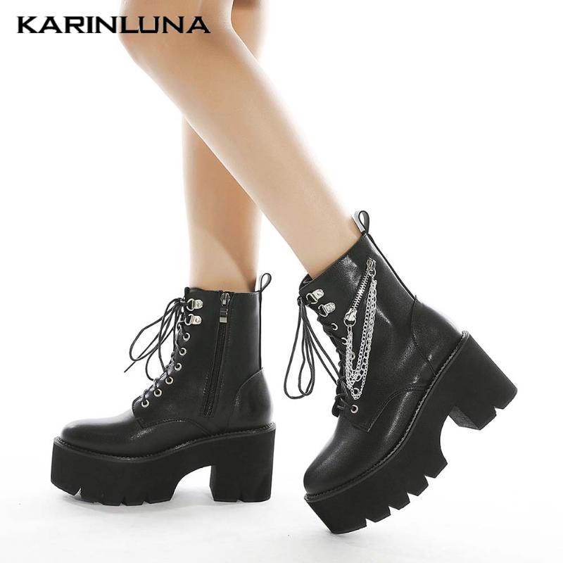 Wholesale On Sale Gothic Punk Style Great Quality Metl Decoration Chains Platform Square Thick Heels Zipper Female Shoes Boots, Black
Wholesale On Sale Gothic Punk Style Great Quality Metl Decoration Chains Platform Square Thick Heels Zipper Female Shoes Boots, Black