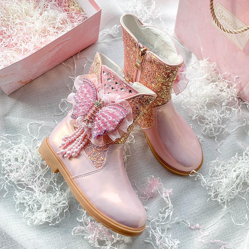 Girls Boots Autumn Winter Sweet Leather Boots with Flat Heel Bling Fashion Children Short Boot Bowknot Design SWF001, Swf001pink
Girls Boots Autumn Winter Sweet Leather Boots with Flat Heel Bling Fashion Children Short Boot Bowknot Design SWF001, Swf001pink