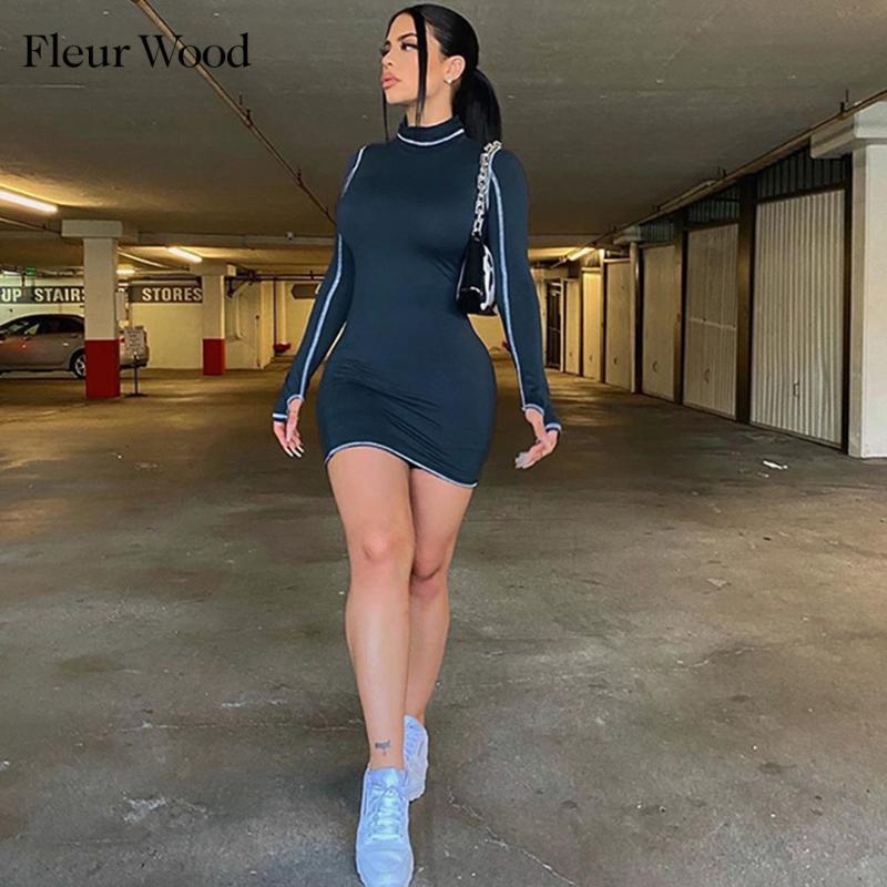 Fleur Wood Women Dress Mini Long Sleeve Sport Dress Turtleneck Stretchy Bodycon Spring Autumn Casual Streetwear Activewear, Blue
Fleur Wood Women Dress Mini Long Sleeve Sport Dress Turtleneck Stretchy Bodycon Spring Autumn Casual Streetwear Activewear, Blue
