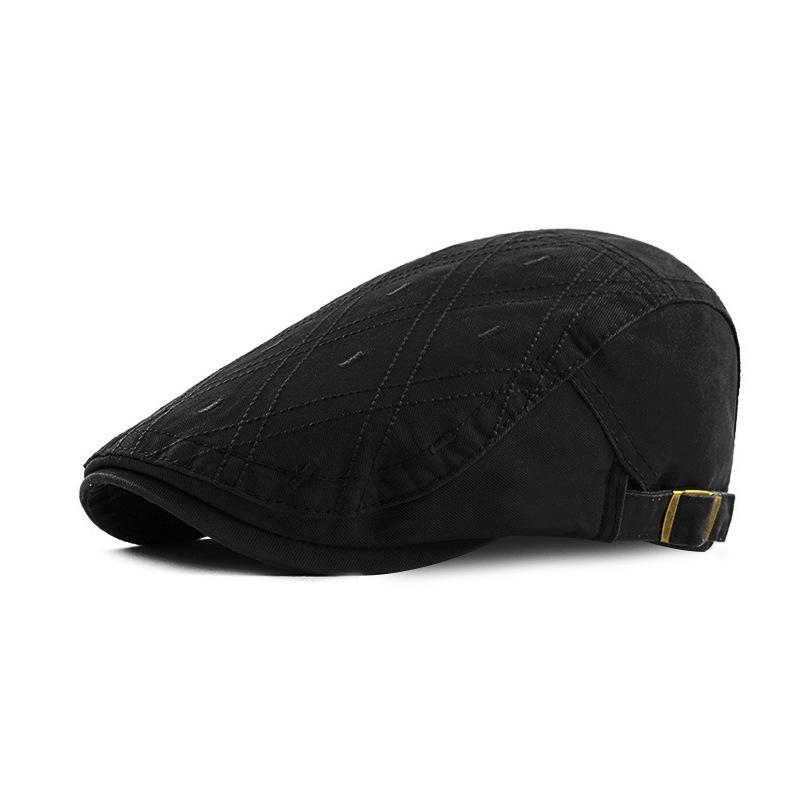 Spring and summer new wild oblique square line beret men's sunscreen leisure sun hat outdoor fashion painter hat, Black
Spring and summer new wild oblique square line beret men's sunscreen leisure sun hat outdoor fashion painter hat, Black
