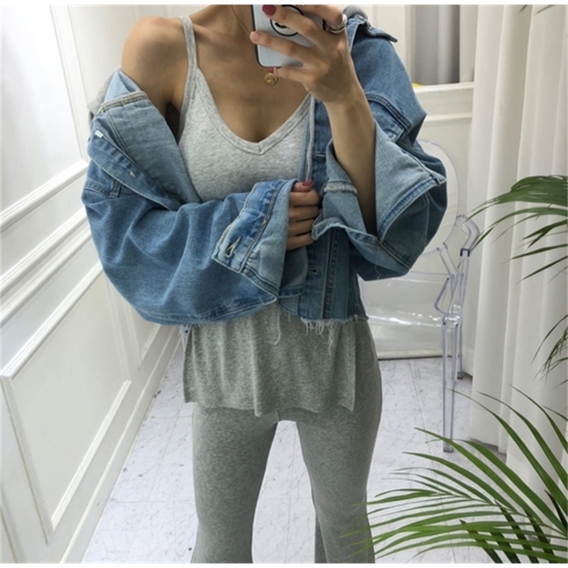 Colorfaith New Autumn Winter Women Denim Jackets Patchwork Hooded Outerwear High Street Oversize Wild Short Jeans JK8929