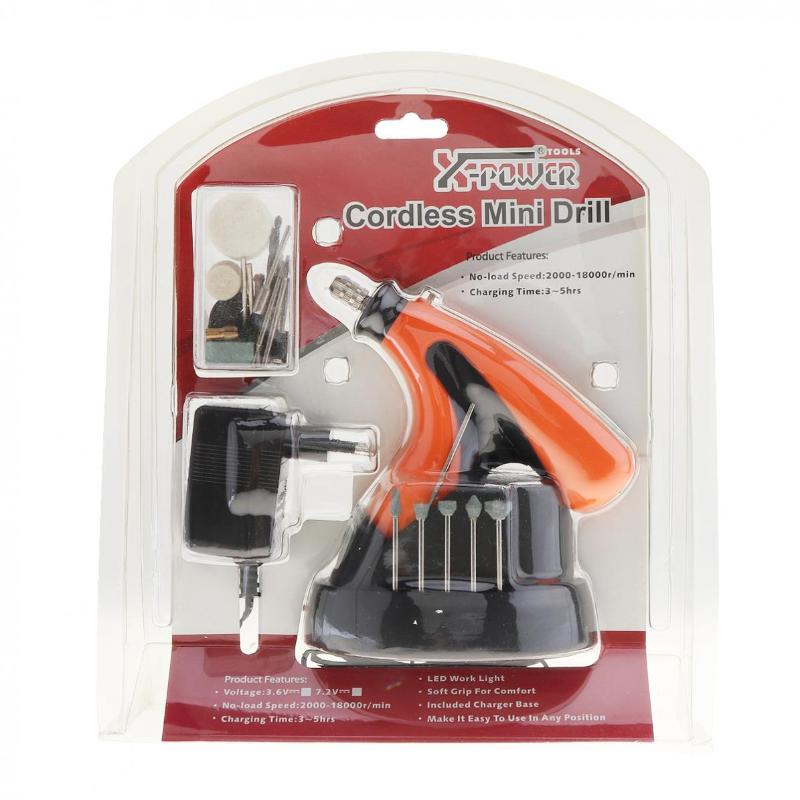 X-POWER Multi-function 3.6V Rechargeable Cordless Mini Drill 12000RPM Electric Grinder Kit with EU Adapter Grinding / Polishing 
X-POWER Multi-function 3.6V Rechargeable Cordless Mini Drill 12000RPM Electric Grinder Kit with EU Adapter Grinding / Polishing