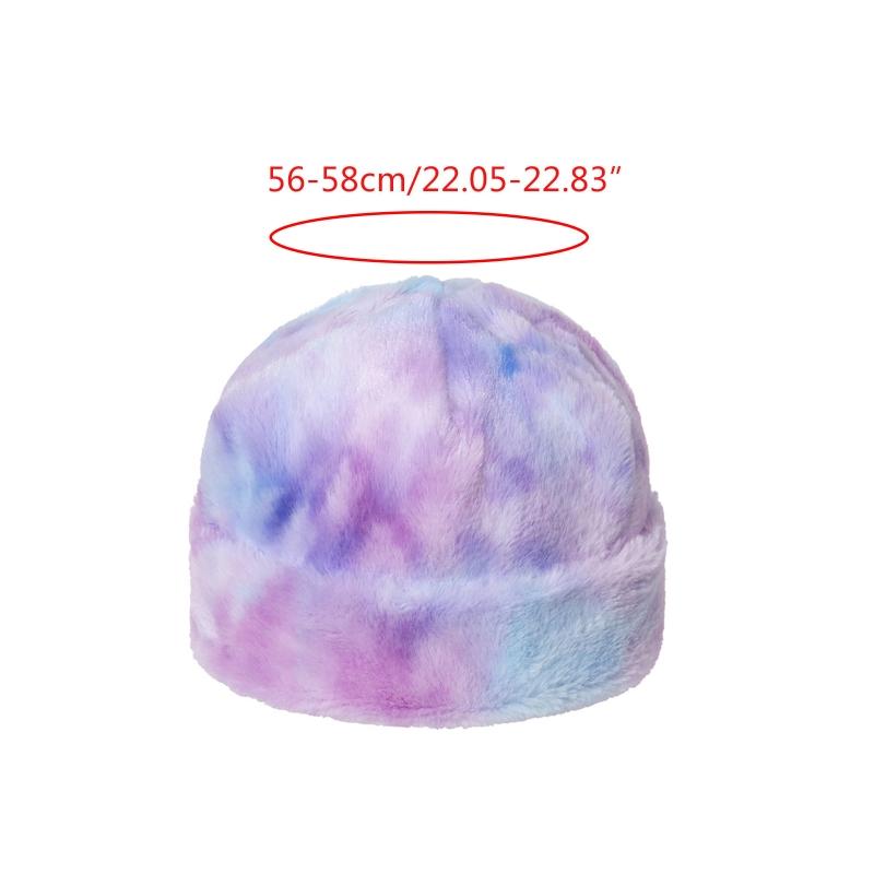 Women Men Winter Warm Fuzzy Plush Beanie Hat Rainbow Tie-Dye Print Cuffed Brimless Hip Hop Landlord Docker Skull Cap
Women Men Winter Warm Fuzzy Plush Beanie Hat Rainbow Tie-Dye Print Cuffed Brimless Hip Hop Landlord Docker Skull Cap