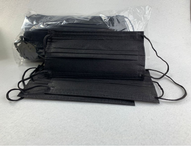 50pc Black Face Mouth Protective Mask Disposable Filter Earloop Non Woven Mouth Masks In Stock