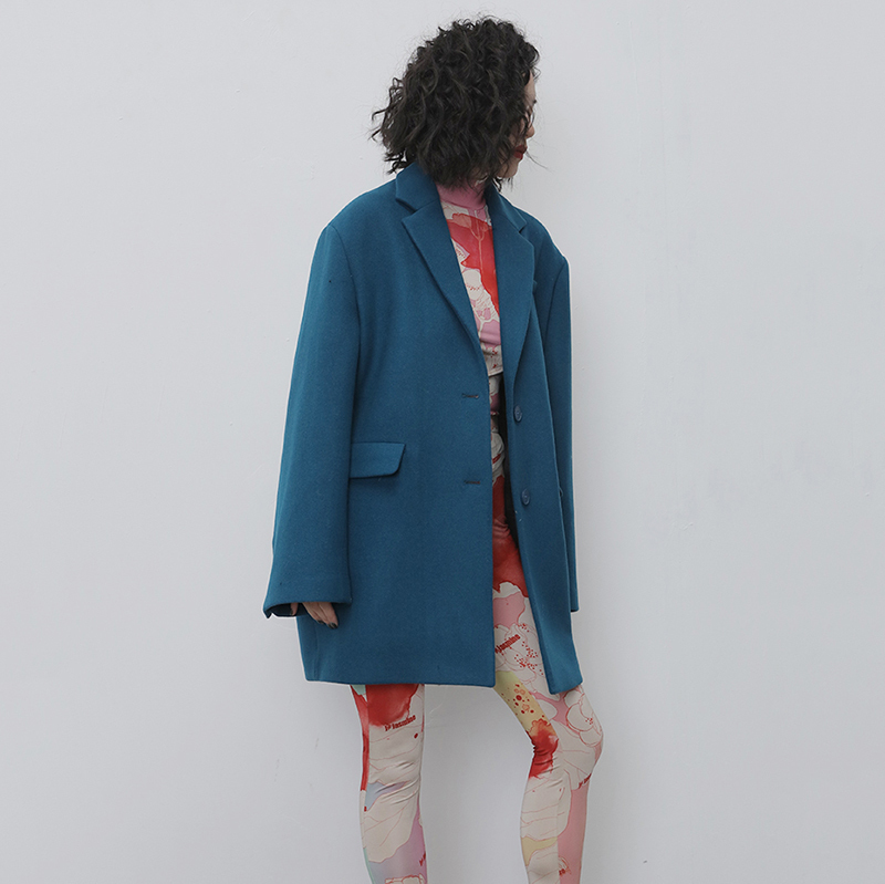 [EAM] High Elastic Waist Pattern Print High Elastic Trousers New Loose Fit Pants Women Fashion Tide Spring Autumn 1N314 201106