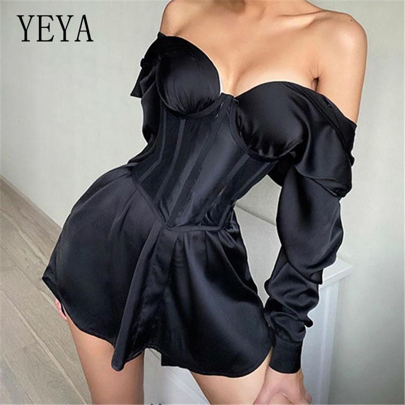 YEYA Corset Dress White Black Long Sleeve Sexy Mini Dress Women Party Club Christmas Elegant Clothes
YEYA Corset Dress White Black Long Sleeve Sexy Mini Dress Women Party Club Christmas Elegant Clothes