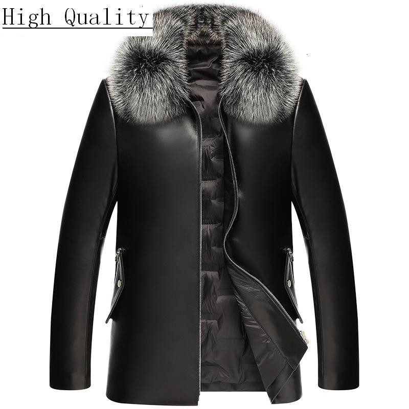Genuine Leather Down Jacket Men Sheepskin Coat for Men Leather Jackets Real Fur Collar Doudoune Homme KJ1564, Black
Genuine Leather Down Jacket Men Sheepskin Coat for Men Leather Jackets Real Fur Collar Doudoune Homme KJ1564, Black