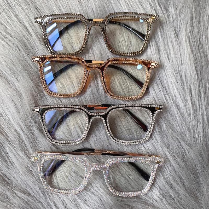 Sunglasses Retro Reading Glasses Women Luxury Rhinestone Decoration Square Clear Lens Fashion Shades Female UV Protection Oculos
Sunglasses Retro Reading Glasses Women Luxury Rhinestone Decoration Square Clear Lens Fashion Shades Female UV Protection Oculos