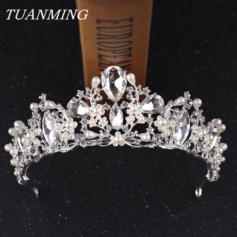 Crystal Pearl Bridal Crowns Tiaras Fashion Crystal Diadem For Brides Headbands Wedding Hair Jewelry Accessories
Crystal Pearl Bridal Crowns Tiaras Fashion Crystal Diadem For Brides Headbands Wedding Hair Jewelry Accessories