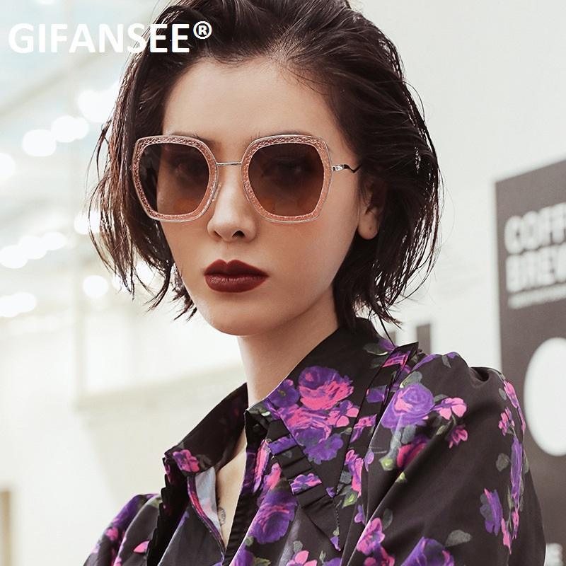 GIFANSEE Women Square Sunglasses High Quality Fashion Gradient Sexy Sun Glasses For lady Luxury Big Frame Female
GIFANSEE Women Square Sunglasses High Quality Fashion Gradient Sexy Sun Glasses For lady Luxury Big Frame Female