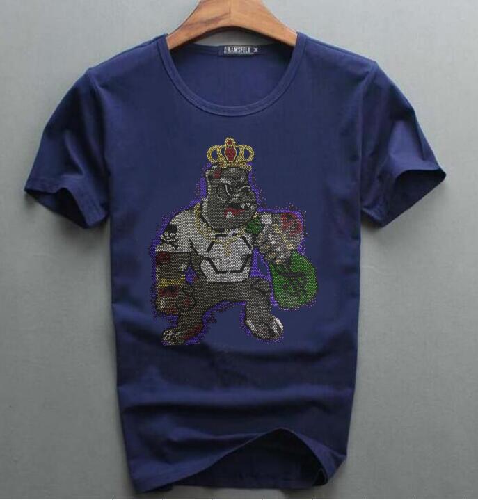 2022 Summer Men's Fashion Rhinestones Short Sleeve T-Shirts Casual O neck Streetwear Top tees, As shown
2022 Summer Men's Fashion Rhinestones Short Sleeve T-Shirts Casual O neck Streetwear Top tees, As shown