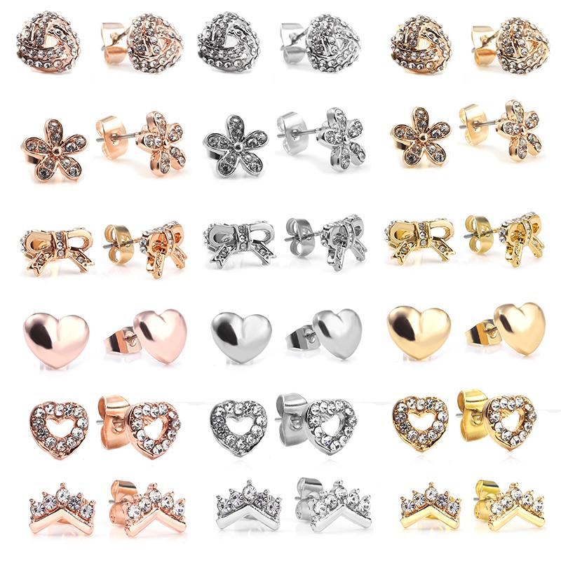 BAOPON Female Luxury Crystal Round Stud Earrings Vintage Silver Color Wedding Jewelry Silver Zircon Stone Earrings For Women
BAOPON Female Luxury Crystal Round Stud Earrings Vintage Silver Color Wedding Jewelry Silver Zircon Stone Earrings For Women