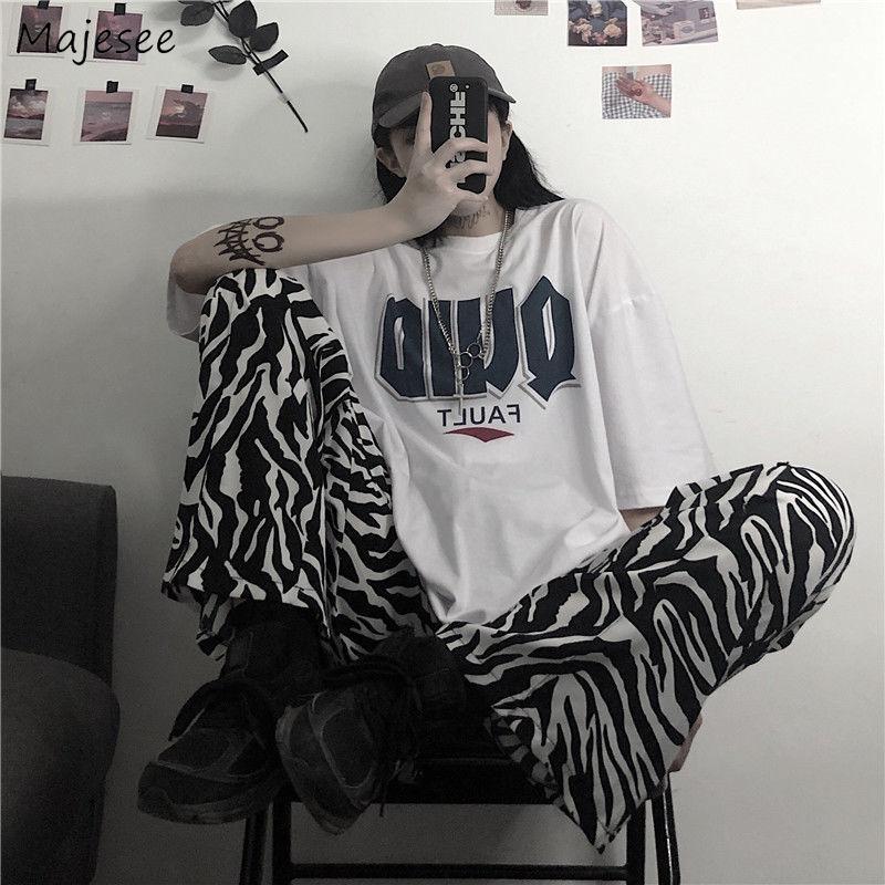 Women Casual Pants Zebra Wide Leg Elastic High Waist Harajuku Ins Trousers Korean Style Chic Streetwear Cool Full Length Trendy
Women Casual Pants Zebra Wide Leg Elastic High Waist Harajuku Ins Trousers Korean Style Chic Streetwear Cool Full Length Trendy