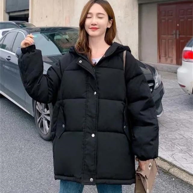 Autumn Winter New Womens Coats Korean Hooded Coat Women Thick Quilted Cotton Parkas Oversized Jacket Female Ins Fashion outwear 201019