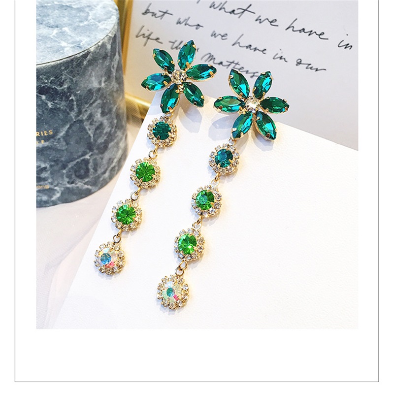 HHSPPF XY Fashion Wedding Ornaments Exaggerated Vintage Green Crystal Rhinestone Flower Pendant Earrings Women's Jewelry GIFTS
HHSPPF XY Fashion Wedding Ornaments Exaggerated Vintage Green Crystal Rhinestone Flower Pendant Earrings Women's Jewelry GIFTS