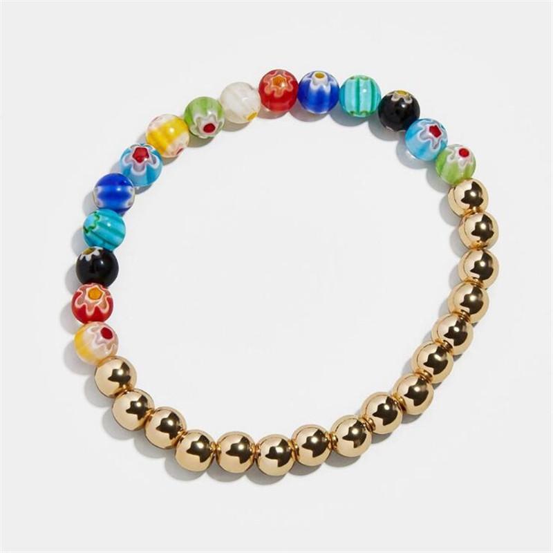 Colorful Chakra Enamel Beads Bracelet For Women Gold Color Beaded Strand Bracelets Bohemia Elastic Jewelry
Colorful Chakra Enamel Beads Bracelet For Women Gold Color Beaded Strand Bracelets Bohemia Elastic Jewelry