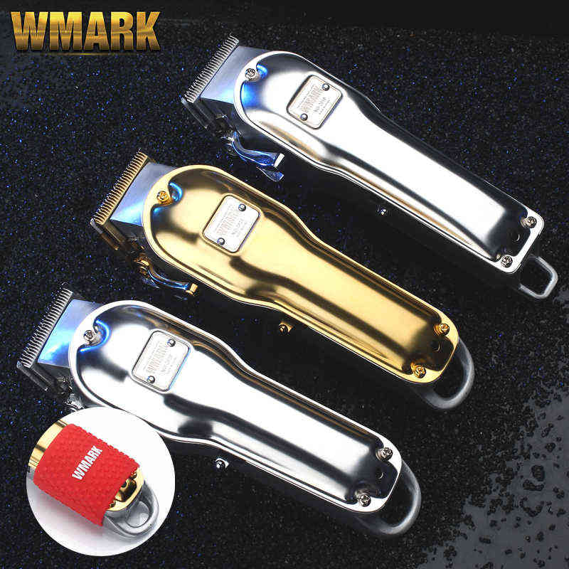 NG- WMARK All-metal Cordless Hair Clipper Cutting Machine Electric Trimmer 2500mAh Cutter Golden Color 220119