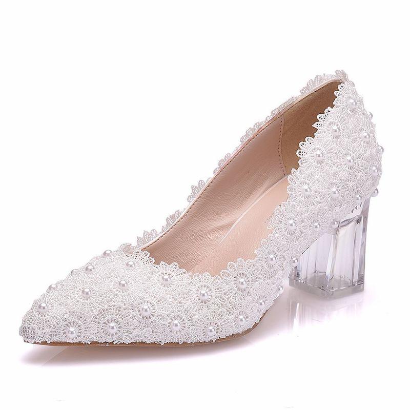 Shoes Woman Pumps wedding Party banquet Lace PU Rhinestones Slip On 6.5CM Thick High Heels Pointed Toe women shoes size 35-42, Beige
Shoes Woman Pumps wedding Party banquet Lace PU Rhinestones Slip On 6.5CM Thick High Heels Pointed Toe women shoes size 35-42, Beige