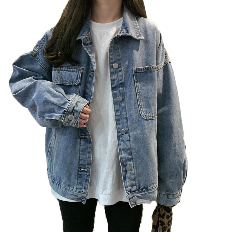 Blue Jean Jacket Coat Women Vintage Korean Loose Long Sleeve Turn-down Collar Denim Jacket Spring Autumn Casual Chaquetas Mujer
Blue Jean Jacket Coat Women Vintage Korean Loose Long Sleeve Turn-down Collar Denim Jacket Spring Autumn Casual Chaquetas Mujer