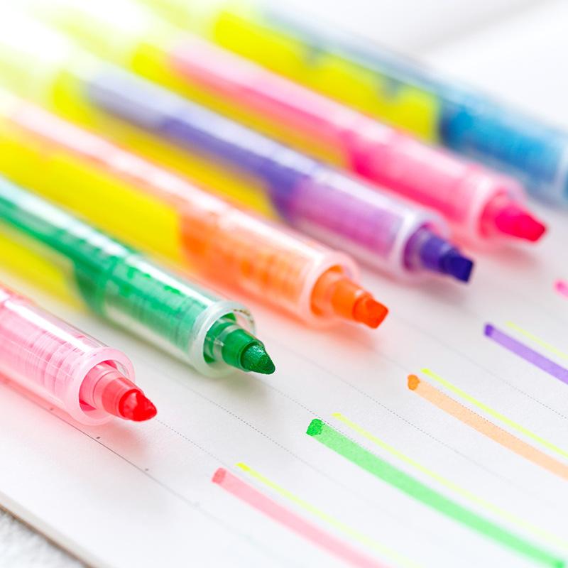 6color Highlighter Pens Epoptic Dual-side Marker Pen For Drawing Smooth Stationery Office School Supplies Art Supplies H6083
6color Highlighter Pens Epoptic Dual-side Marker Pen For Drawing Smooth Stationery Office School Supplies Art Supplies H6083