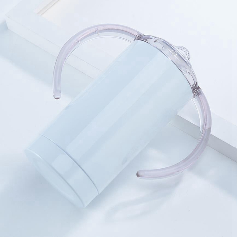 Sublimation Blanks Sippy Cup 12OZ Fatty Straight Kids Cups White Blank Water Bottle Stainless Steel Tumbler DW6048