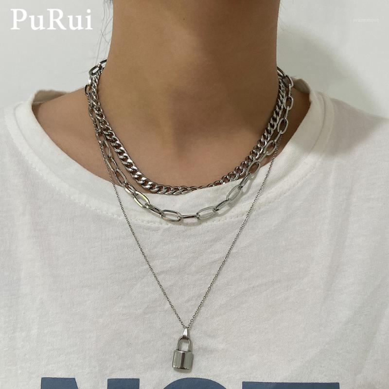 Purui 3Pcs Stainless Steel Layered Lock Pedant Necklace for Women Simple Gothic Chains Layered Men Necklace Lovers Choker Charm1
Purui 3Pcs Stainless Steel Layered Lock Pedant Necklace for Women Simple Gothic Chains Layered Men Necklace Lovers Choker Charm1