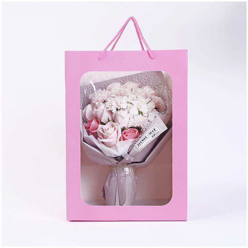5Pcs Valentine's Day Pink Flower Handbags Transparent Bouquet Bag Wedding Candy Paper Gift Box Packaging Dragee Wrapping Paper
5Pcs Valentine's Day Pink Flower Handbags Transparent Bouquet Bag Wedding Candy Paper Gift Box Packaging Dragee Wrapping Paper