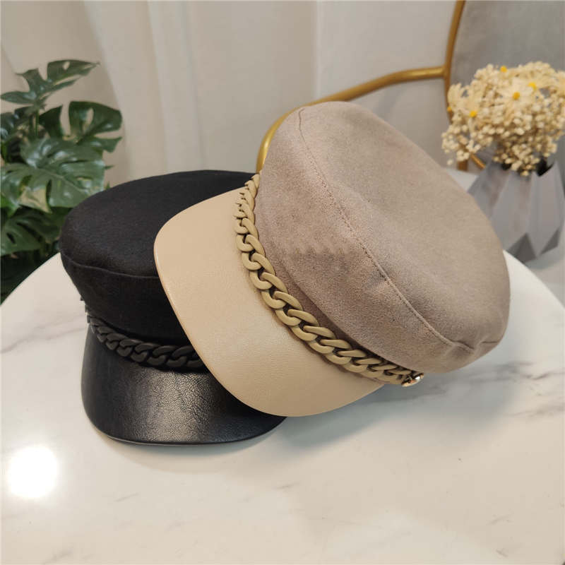 Luxury Women Woolen Baseball Caps Fashion Chain Womens Dome Hats Winter Warm Ladies Stingy Brim Hats, Black
Luxury Women Woolen Baseball Caps Fashion Chain Womens Dome Hats Winter Warm Ladies Stingy Brim Hats, Black