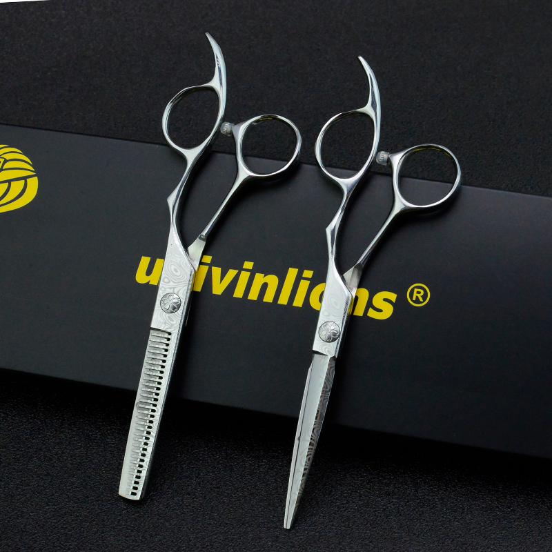 5.5" Damascus Hair Scissors Razor Hairdressing Scissor Sale Professional Hair Dressing Scissors Barber Razor Japan Haircut Kit