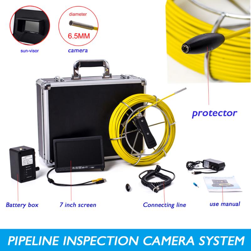 7Inch 20M Long Cable Drain Pipe Sewer Inspection Camera System 6.5MM Waterproof Small Camera
7Inch 20M Long Cable Drain Pipe Sewer Inspection Camera System 6.5MM Waterproof Small Camera