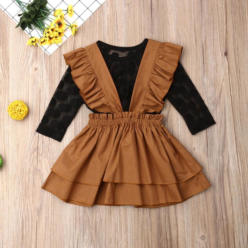 Autumn Clothes Toddler Kids Baby Girl Clothes Long Sleeve Lace Tops Straps Dress Outfits Set 2pcs, Black
Autumn Clothes Toddler Kids Baby Girl Clothes Long Sleeve Lace Tops Straps Dress Outfits Set 2pcs, Black