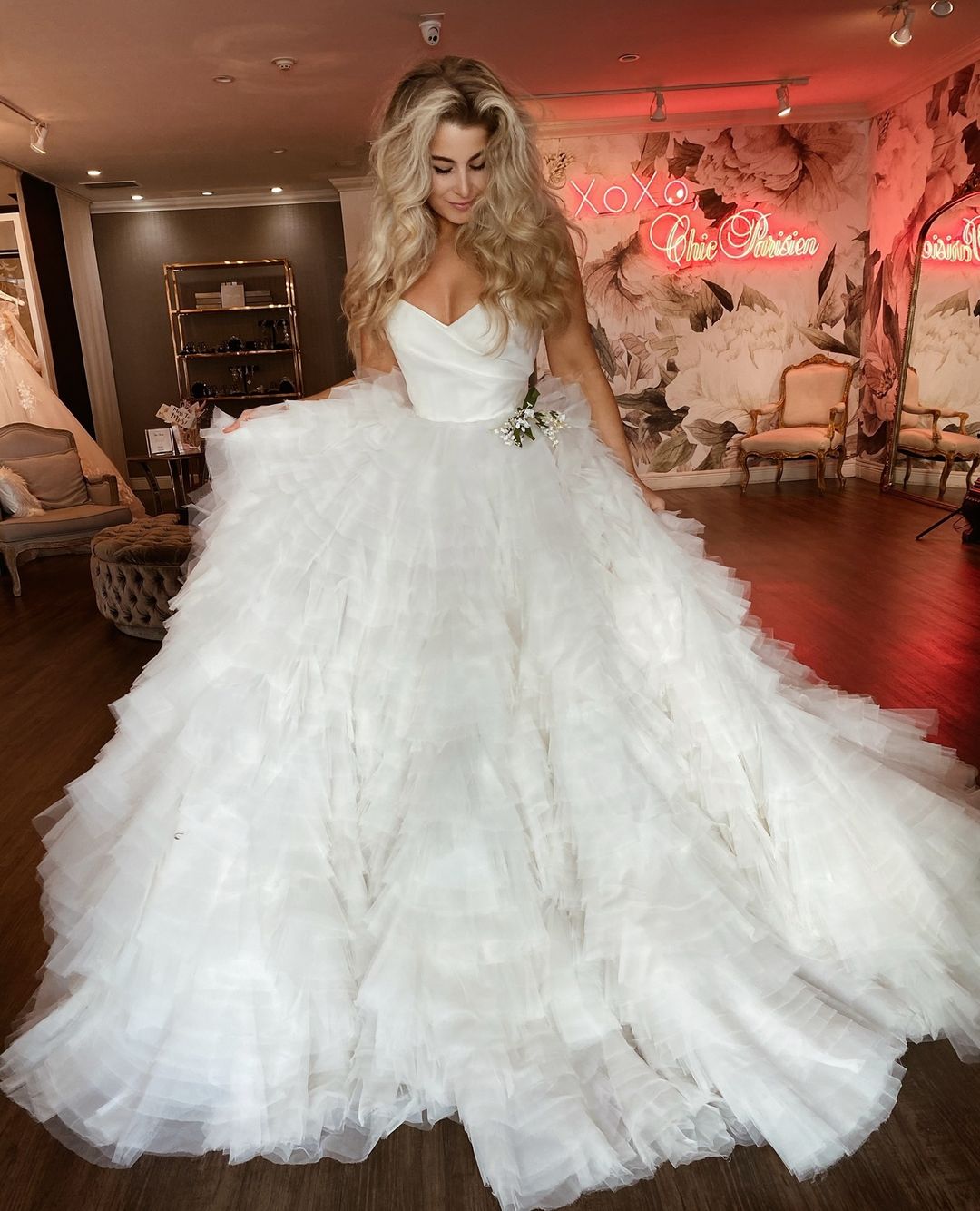 Tiered Wedding Graceful Dresses Sweetheart Neck A Line Plus Size Bridal Gowns Sweep Train Tulle Robe De Marie