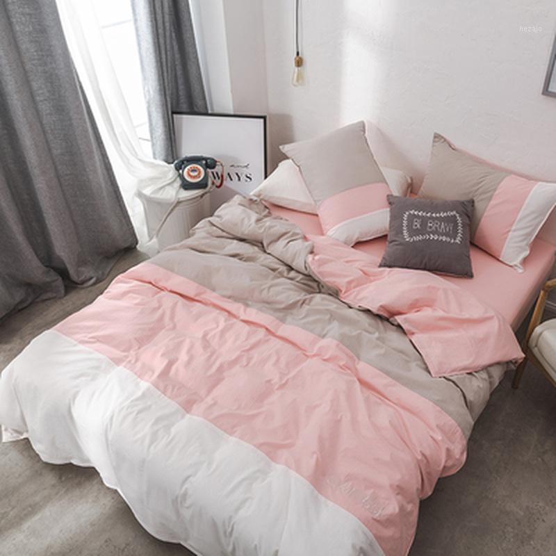 King size bed cover simple Nordic style bedding 4PCS quality washable cotton soft 100% cotton bed sheet cover queen bedding set1
King size bed cover simple Nordic style bedding 4PCS quality washable cotton soft 100% cotton bed sheet cover queen bedding set1