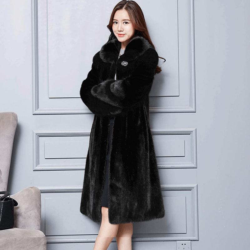 Women' Whole Long Imitation Fur Lapel Large 5xl 6xl 7xl Black Faux Fur Jacket Outwear 2020 High Quality Coat
Women' Whole Long Imitation Fur Lapel Large 5xl 6xl 7xl Black Faux Fur Jacket Outwear 2020 High Quality Coat