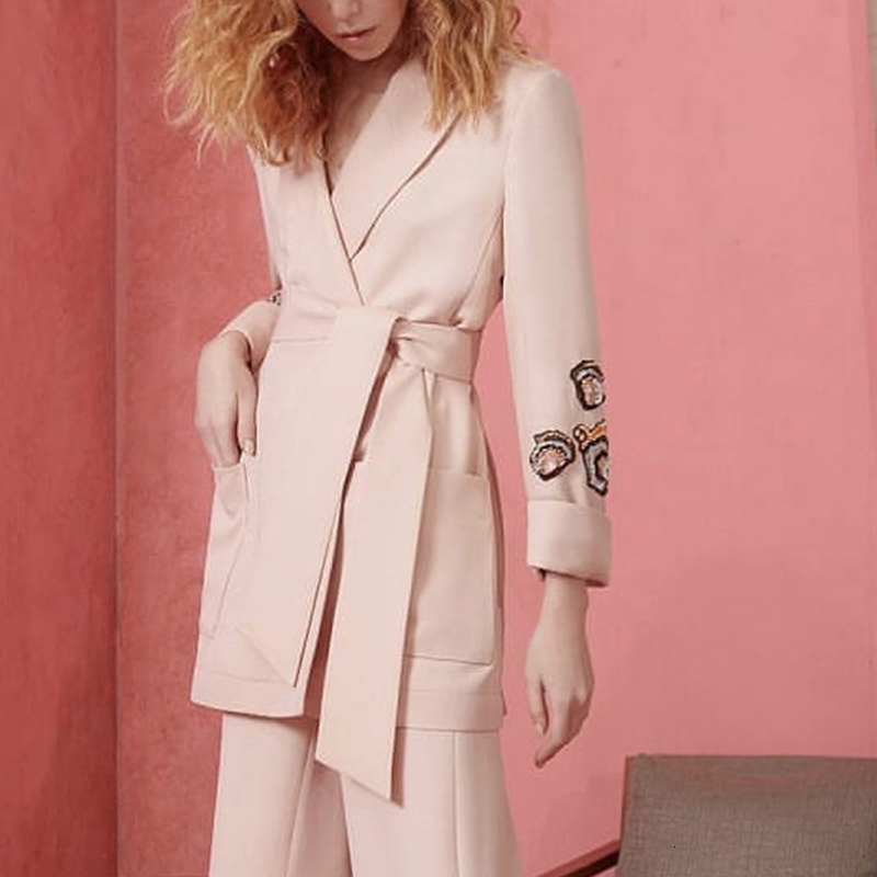 New Sexy Autumn with Low-cut V-tempered Suit Jacket Embroidered Belt Fine Women's Clothing Two Parts I5fr, Pink.
New Sexy Autumn with Low-cut V-tempered Suit Jacket Embroidered Belt Fine Women's Clothing Two Parts I5fr, Pink.