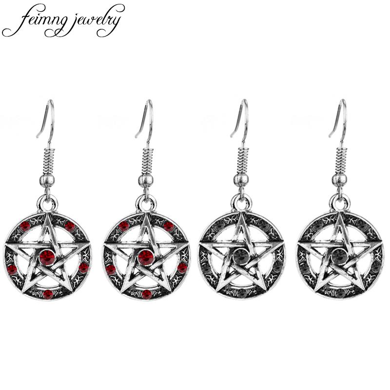 Supernatural Pentagram Earrings Vintage Pentacle Red Black Crystal Dangle Earrings For Women Fashion Jewelry Accessories
Supernatural Pentagram Earrings Vintage Pentacle Red Black Crystal Dangle Earrings For Women Fashion Jewelry Accessories