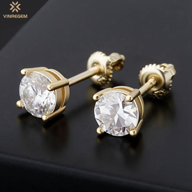Stud Vinregem Classic 100% 925 Sterling Silver Real Moissanite Wedding Engagement Simple Ear Studs Earrings For Women Fine Jewelry, Golden;silver
Stud Vinregem Classic 100% 925 Sterling Silver Real Moissanite Wedding Engagement Simple Ear Studs Earrings For Women Fine Jewelry, Golden;silver