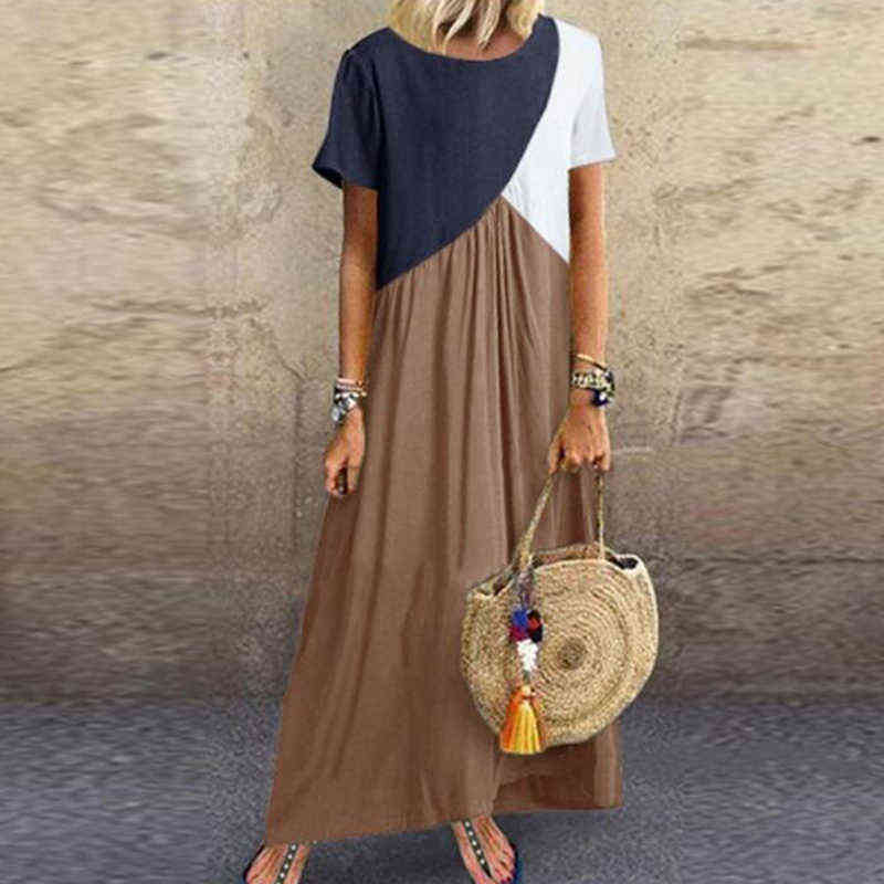 2021 Women Sundress Female Maxi Dresses Summer Casual Long Dress O-Neck Short Sleeve Patchwork Color Loose Party Vestidos G1223, Style3
2021 Women Sundress Female Maxi Dresses Summer Casual Long Dress O-Neck Short Sleeve Patchwork Color Loose Party Vestidos G1223, Style3