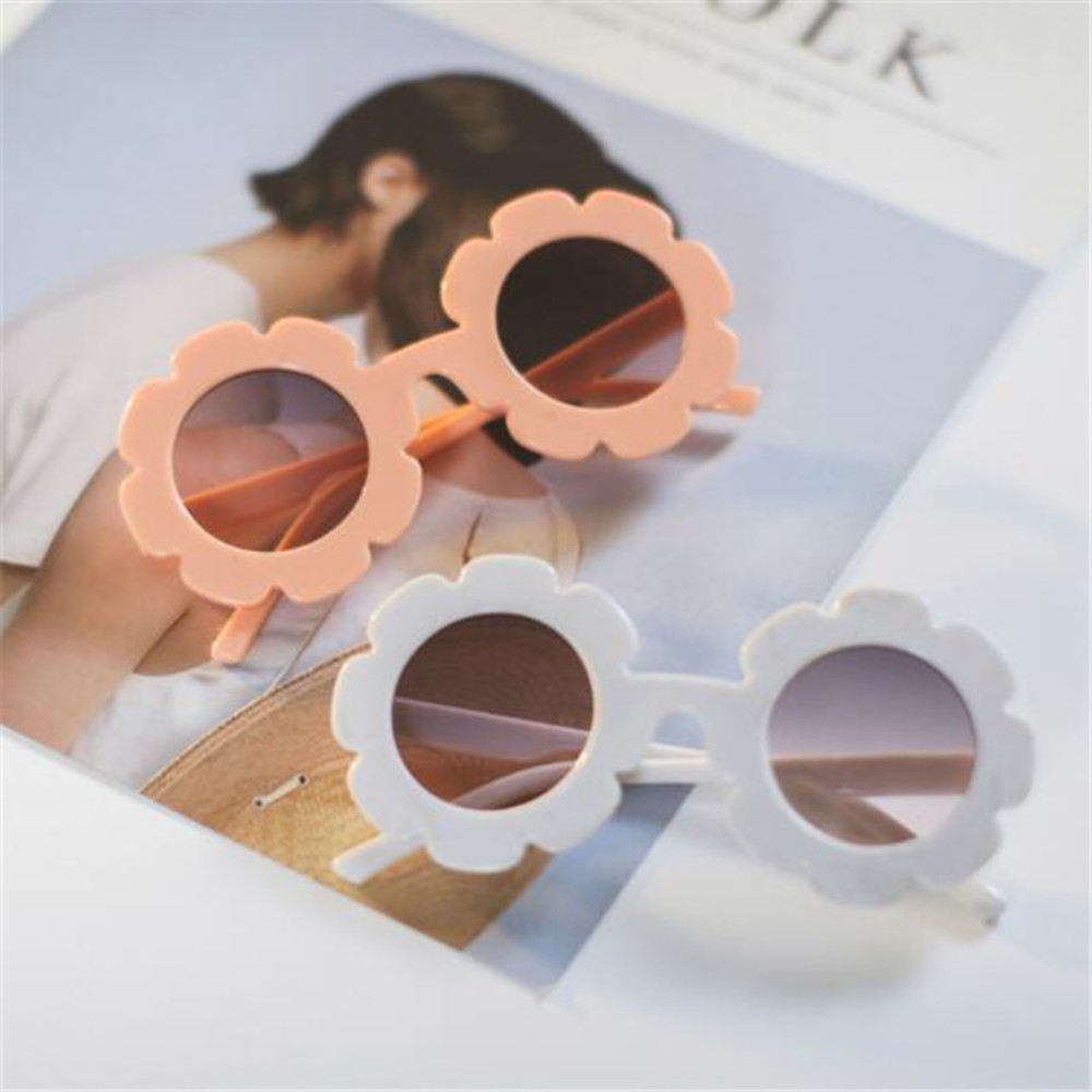 Sunglasses Cute Kids Flowers Candy Color Boys Girls Children Sunglasses Summer Fashion Sunglasses Glasses Beach Toy