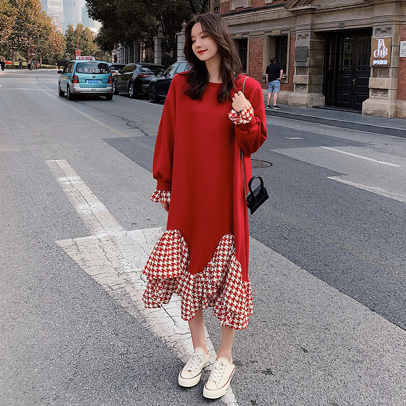 2021 New Dressed Houndstooth Sewing Spring New Long Sleeve Retro Loose Around Irregular Female Fashion Cotton Dress L9 Sae5, Biack
2021 New Dressed Houndstooth Sewing Spring New Long Sleeve Retro Loose Around Irregular Female Fashion Cotton Dress L9 Sae5, Biack