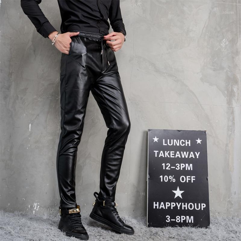 2021 Men Black Elastic Waist Motorcycle Skinny Leather Pants Youth Waterproof PU Leather Pants1
2021 Men Black Elastic Waist Motorcycle Skinny Leather Pants Youth Waterproof PU Leather Pants1