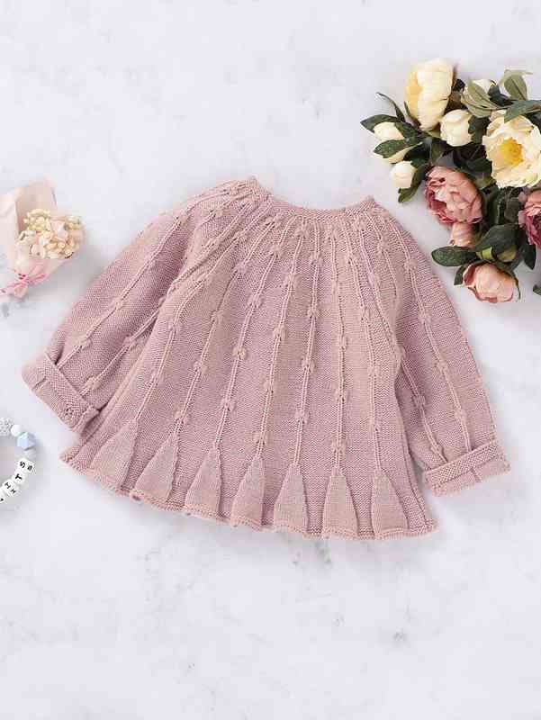 Baby Raglan Sleeve Button Front Cardigan SHE