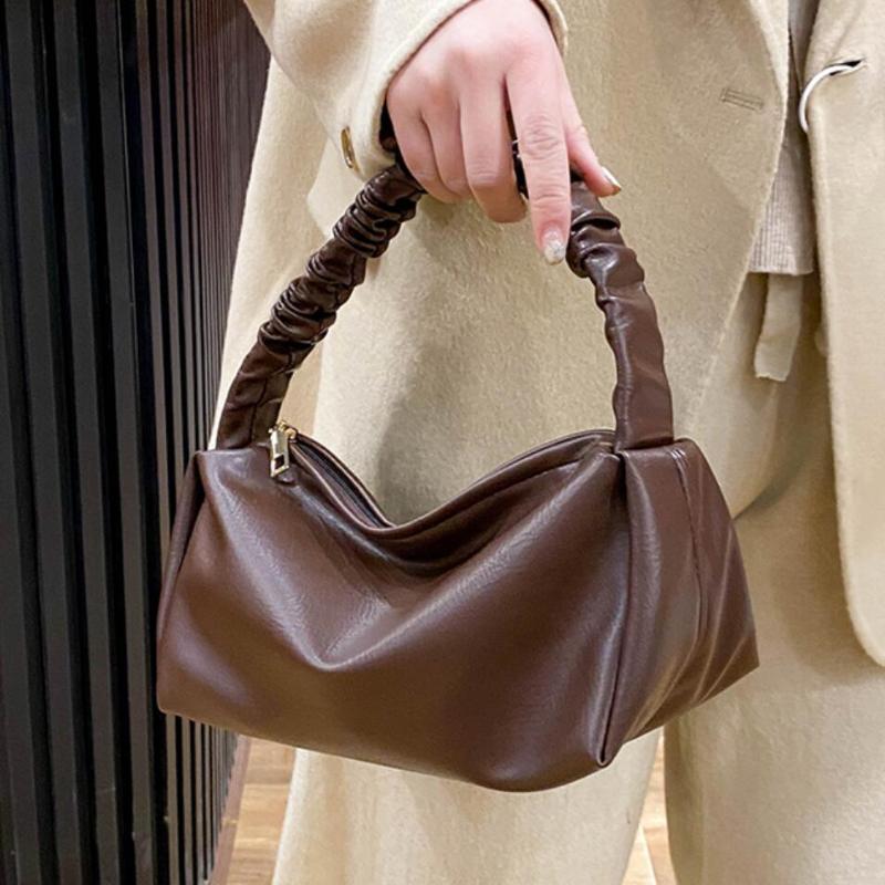 Pleated Tote bag 2021 Fashion New High-quality PU Leather Women's Designer Handbag Vintage High capacity Armpit bag Hand, Black 
Pleated Tote bag 2021 Fashion New High-quality PU Leather Women's Designer Handbag Vintage High capacity Armpit bag Hand, Black