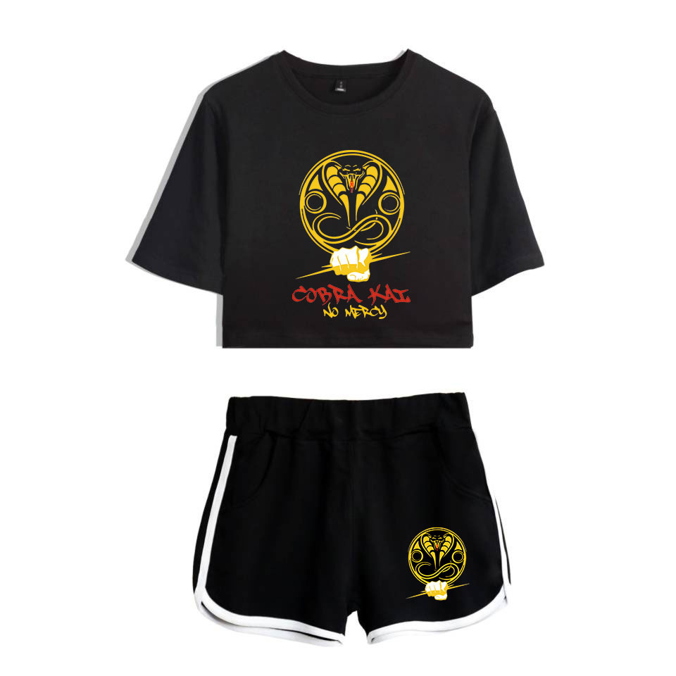 The Karate Kid Cobra Kai 2 Piece Outfits for Women Crop Top Track Suit Two Piece Set Top and Shorts Set Ladies Tracksuits, 001
The Karate Kid Cobra Kai 2 Piece Outfits for Women Crop Top Track Suit Two Piece Set Top and Shorts Set Ladies Tracksuits, 001