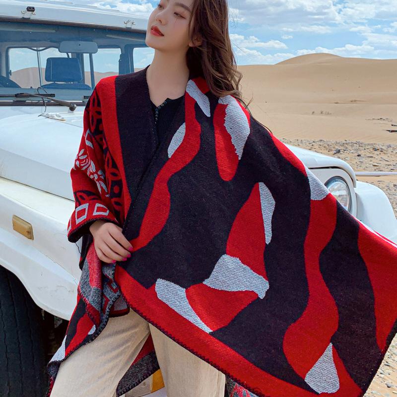 Scarves Royalmaybe Factory Wholesale Travel Po Cloak With Shawl Scarf Dual-use Female Autumn And Winter Thickened Warmth Big
Scarves Royalmaybe Factory Wholesale Travel Po Cloak With Shawl Scarf Dual-use Female Autumn And Winter Thickened Warmth Big
