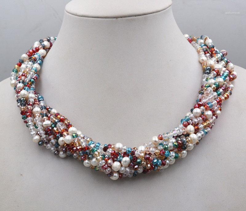Hand knotted 10 rows 3x4mm multicolor glass white freshwater pearl hand prepared necklace1
Hand knotted 10 rows 3x4mm multicolor glass white freshwater pearl hand prepared necklace1