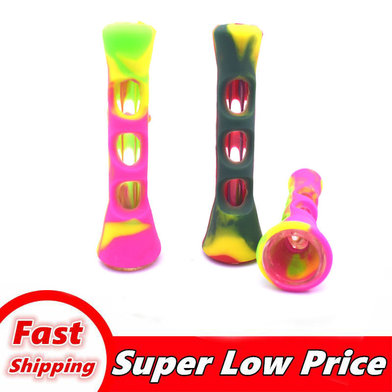 Factory price Colorful Silicone Smoking Pipe Colors Portable cigarette One Hitter Pipes glass oil burner pipe for smoking
Factory price Colorful Silicone Smoking Pipe Colors Portable cigarette One Hitter Pipes glass oil burner pipe for smoking