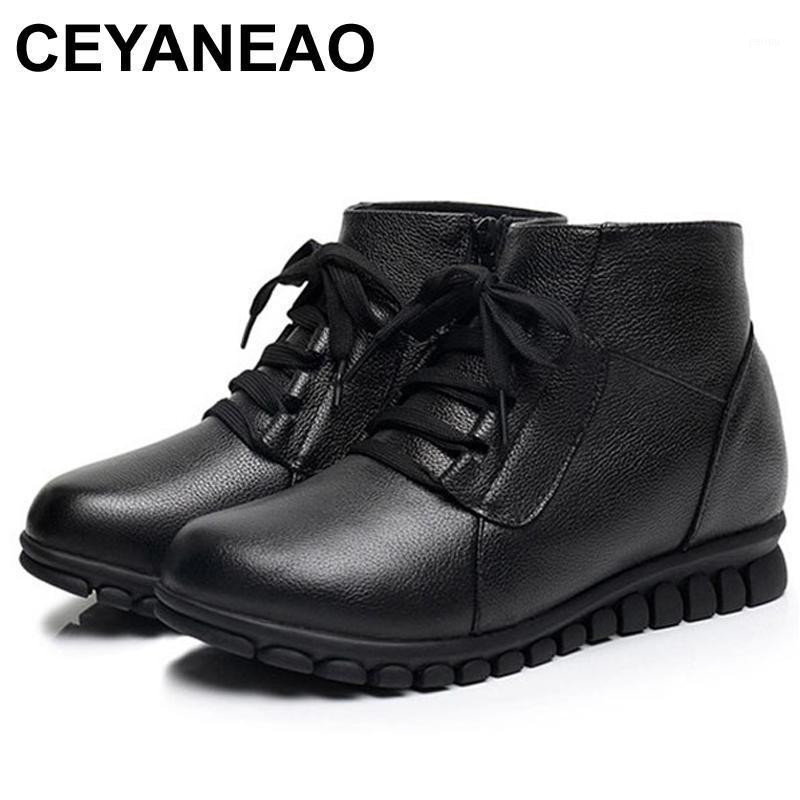CEYANEAOGenuine leather women boots warm snow boots women plus velvet winter shoes non-slip wedges waterproof winter bootsE9721, Black
CEYANEAOGenuine leather women boots warm snow boots women plus velvet winter shoes non-slip wedges waterproof winter bootsE9721, Black